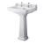 Bayswater Fitzroy Basin with Large Full Pedestal 595mm Wide 2 Tap Hole