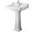 Bayswater Fitzroy Basin with Large Full Pedestal 595mm Wide 1 Tap Hole