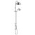 Bayswater Concealed Rigid Riser Shower Kit with Fixed Head and Handset Chrome