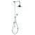 Bayswater Grand Rigid Riser Shower Kit with Small Fixed Head and Handset Chrome