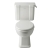 Bayswater Westcott Close Coupled Toilet Soft Close Seat with Brushed Brass Seat Hinges | Thumbnail Image