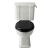 Bayswater Westcott Close Coupled Toilet with Lever Cistern - Soft Close Seat (Brushed Brass Seat Hinges) | Thumbnail Image