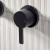 Bristan Altum Basin Mixer Tap Wall Mounted - Black | Thumbnail Image