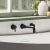 Bristan Altum 3-Hole Basin Mixer Tap Wall Mounted - Black | Thumbnail Image