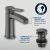 Bristan Apelo Eco Start Basin Mixer Tap with Clicker Waste - Gun Metal | Thumbnail Image