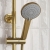 Bristan Buzz Thermostatic Bar Mixer Shower with Shower Kit and Fixed Head - Brushed Brass | Thumbnail Image