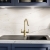 Bristan Cashew EasyFit Mono Kitchen Sink Mixer Tap - Brushed Brass | Thumbnail Image