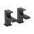 Bristan Cobalt Bath Taps Pair Pillar Mounted - Black