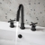 Bristan Cruzar 3-Hole Basin Mixer Tap Deck Mounted - Black | Thumbnail Image