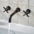 Bristan Cruzar 3-Hole Basin Mixer Tap Wall Mounted - Black | Thumbnail Image