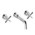 Bristan Cruzar 3-Hole Basin Mixer Tap Wall Mounted - Chrome | Thumbnail Image