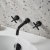 Bristan Cruzar 3-Hole Bath Filler Tap Wall Mounted - Black | Thumbnail Image
