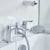 Bristan Frammento Bath Shower Mixer Tap Pillar Mounted - Chrome | Thumbnail Image