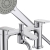 Bristan Frammento Bath Shower Mixer Tap Pillar Mounted - Chrome | Thumbnail Image