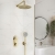 Bristan Hourglass Dual Concealed Mixer Shower with Shower Kit and Fixed Head - Brushed Brass