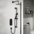 Bristan Hourglass Dual Concealed Mixer Shower with Shower Kit and Fixed Head - Black