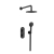 Bristan Hourglass Dual Concealed Mixer Shower with Fixed Head and Handset - Black | Thumbnail Image