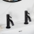 Bristan Mila Basin Taps Pair Pillar Mounted - Black