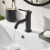 Bristan Mila Basin Mixer Tap with Clicker Waste - Black