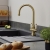 Bristan Renaissance EasyFit Mono Kitchen Sink Mixer Tap Dual Handle - Brushed Brass