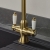 Bristan Renaissance EasyFit Mono Kitchen Sink Mixer Tap Dual Handle - Brushed Brass