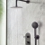 Bristan Saffron Dual Concealed Mixer Shower with Fixed Head and Handset - Black | Thumbnail Image