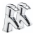Bristan Smile Bath Taps Pair - Chrome