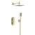 Bristan Tangram Dual Concealed Mixer Shower with Fixed Head and Handset - Brushed Brass | Thumbnail Image