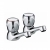 Bristan Value Club Basin Taps with Metal Heads - Chrome Plated