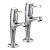 Bristan Value High Neck Kitchen Sink Taps Pair with 3 Inch Lever Handles - Chrome