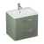 Britton Camberwell Earthy Green 600mm 2-Drawer Wall Hung Vanity Unit (inc 1TH White Cast Marble Basin) | Thumbnail Image