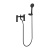 Britton Greenwich Matt Black 2 Tap Hole Bath Shower Mixer Tap with Handset | Thumbnail Image