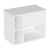 Britton Hackney 700mm Wall Hung Countertop Vanity Unit and Shelf Unit with Marble Effect Worktop | Thumbnail Image