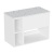 Britton Hackney 800mm Wall Hung Countertop Vanity Unit and Shelf Unit with Marble Effect Worktop | Thumbnail Image
