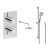 Britton Hoxton 2.0 Chrome Dual Outlet Concealed Thermostatic Shower Set with Fixed Head and Slide Rail Kit | Thumbnail Image
