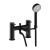 Britton Hoxton 2.0 Matt Black 2 Tap Hole Bath Shower Mixer Tap with Handset | Thumbnail Image