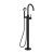 Britton Hoxton 2.0 Matt Black Floor Standing Bath Shower Mixer Tap with Handset | Thumbnail Image