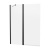 Britton Hoxton 6 Matt Black 1150mm Double Bath Screen | Thumbnail Image
