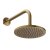 Britton Hoxton Fixed Shower Head with Wall Mounted Arm 200mm Diameter - Brushed Brass