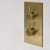 Britton Hoxton Thermostatic Dual Concealed Shower Valve with Diverter - Brushed Brass