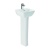 Britton MyHome Gloss White 400mm 1TH Basin and Full Pedestal | Thumbnail Image