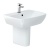 Britton MyHome Gloss White 500mm 1TH Basin and Semi Pedestal | Thumbnail Image
