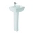 Britton MyHome Gloss White 500mm 1TH Basin and Full Pedestal | Thumbnail Image
