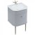 Burlington Chalfont Wall Hung 1-Drawer Vanity Unit with Basin 550mm Wide - Classic Grey