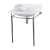 Burlington Classic Basin with Chrome Wash Stand 650mm Wide 2 Tap Hole