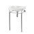 Burlington Contemporary Basin with Extended Regal Chrome Wash Stand 580mm Wide 3 Tap Hole