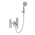 Burlington Riviera Bath Shower Mixer Tap with Handset and Hose Kit - Chrome