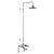 Burlington Tay Bath Shower Mixer with Extended Rigid Riser with Fixed Head