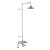 Burlington Tay Deck Mounted Bath Shower Mixer Extended Rigid Riser with Fixed 12 inch Head