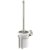 Burlington Traditional Toilet Brush and Holder Wall Mounted - White/Nickel